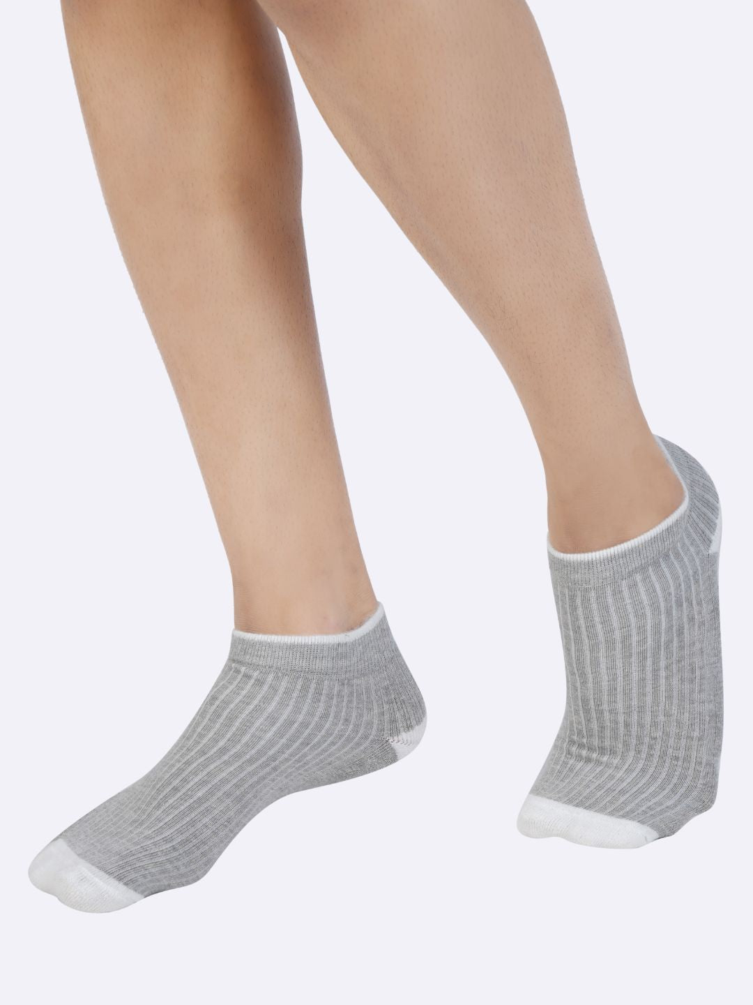 Low Ankle Socks for Men and Women - Pack of 3 (Grey)-5